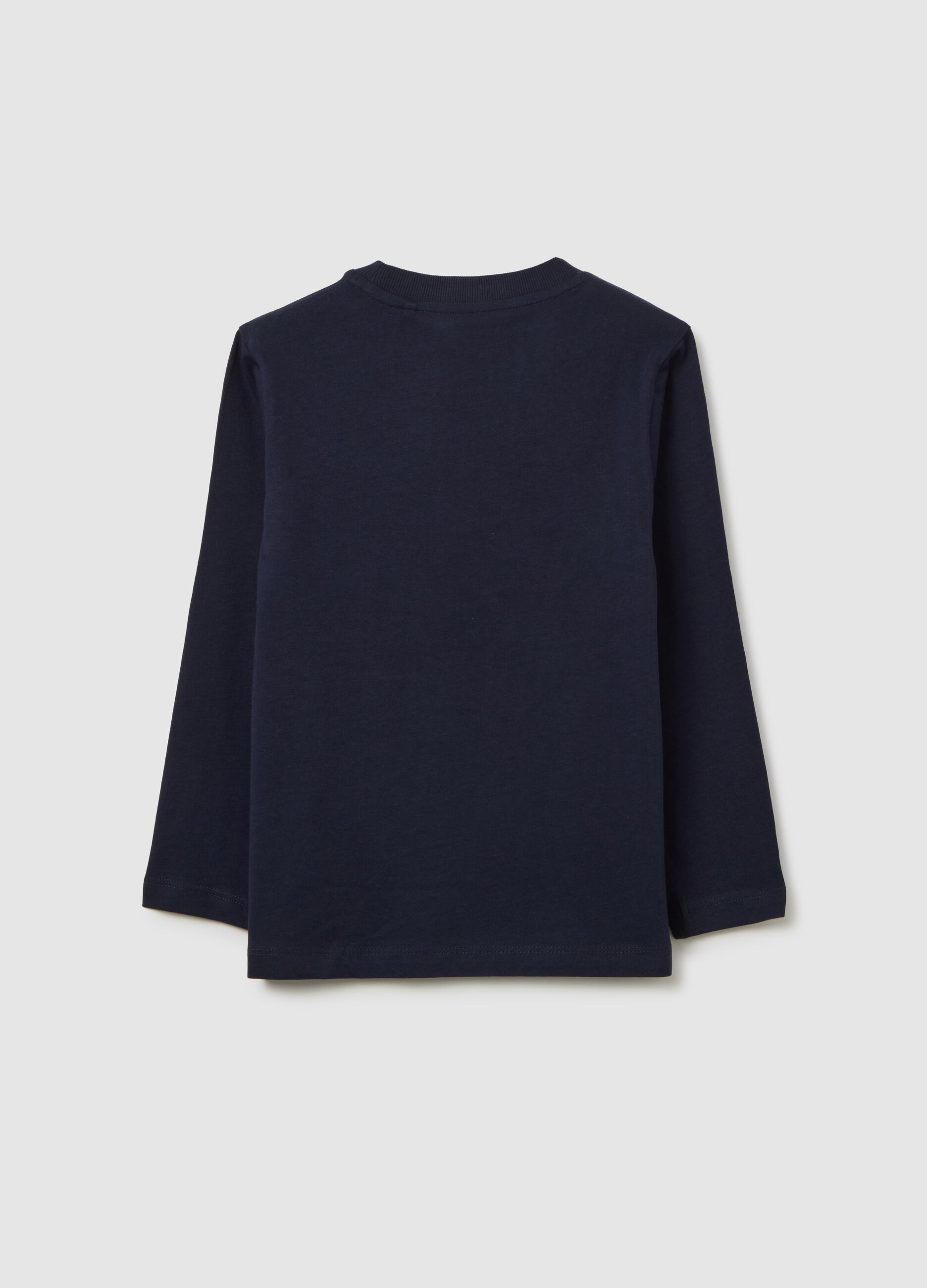 Children's T-shirt in pure blue cotton, regular fit