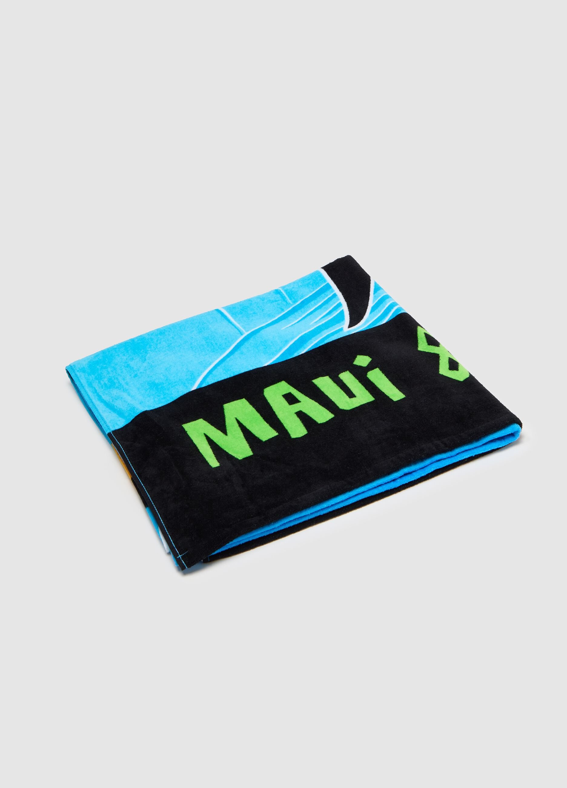 Colourful cotton beach towel by Maui & Sons