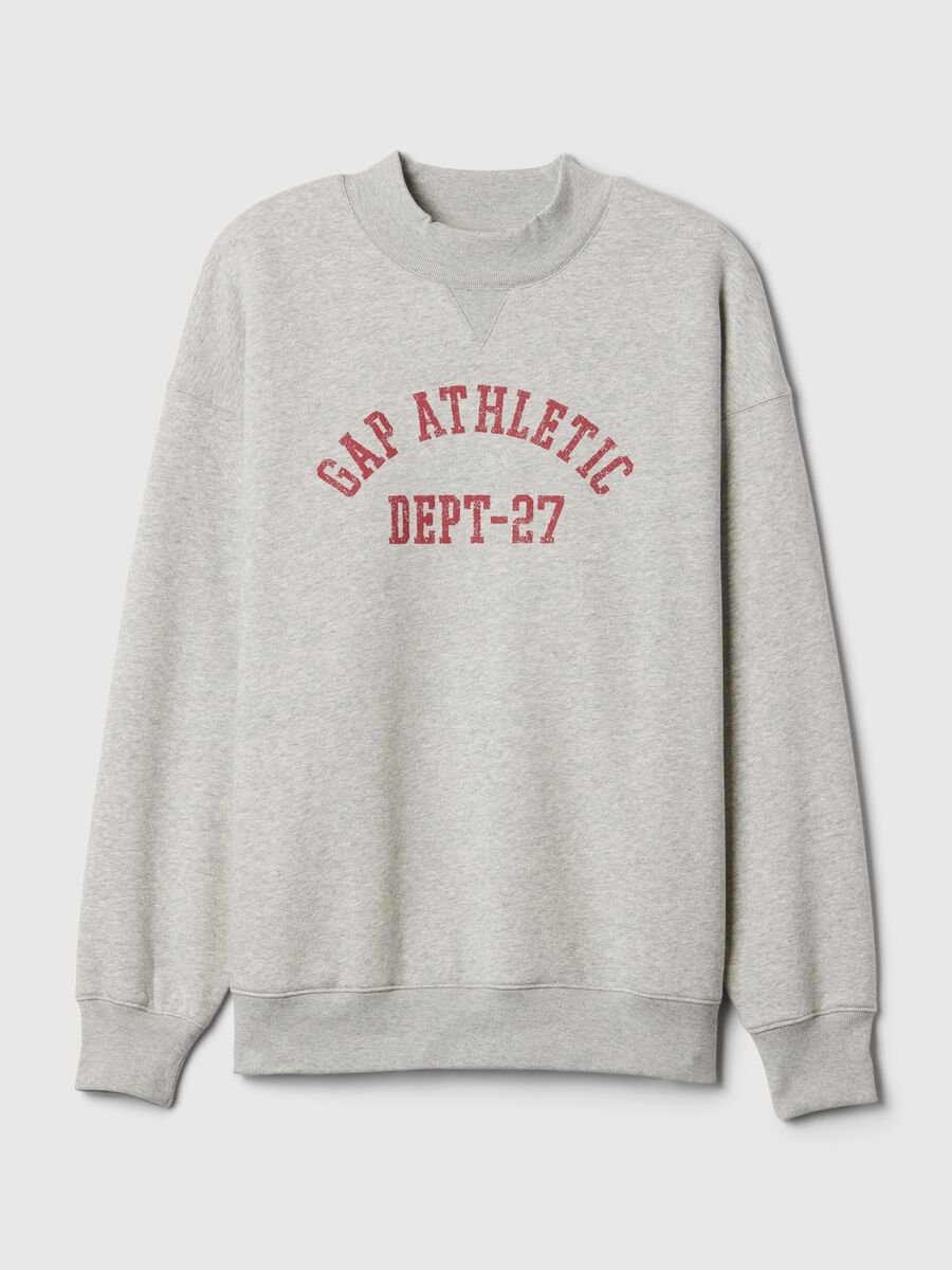 Felpa oversize mock neck con logo Athletic_4