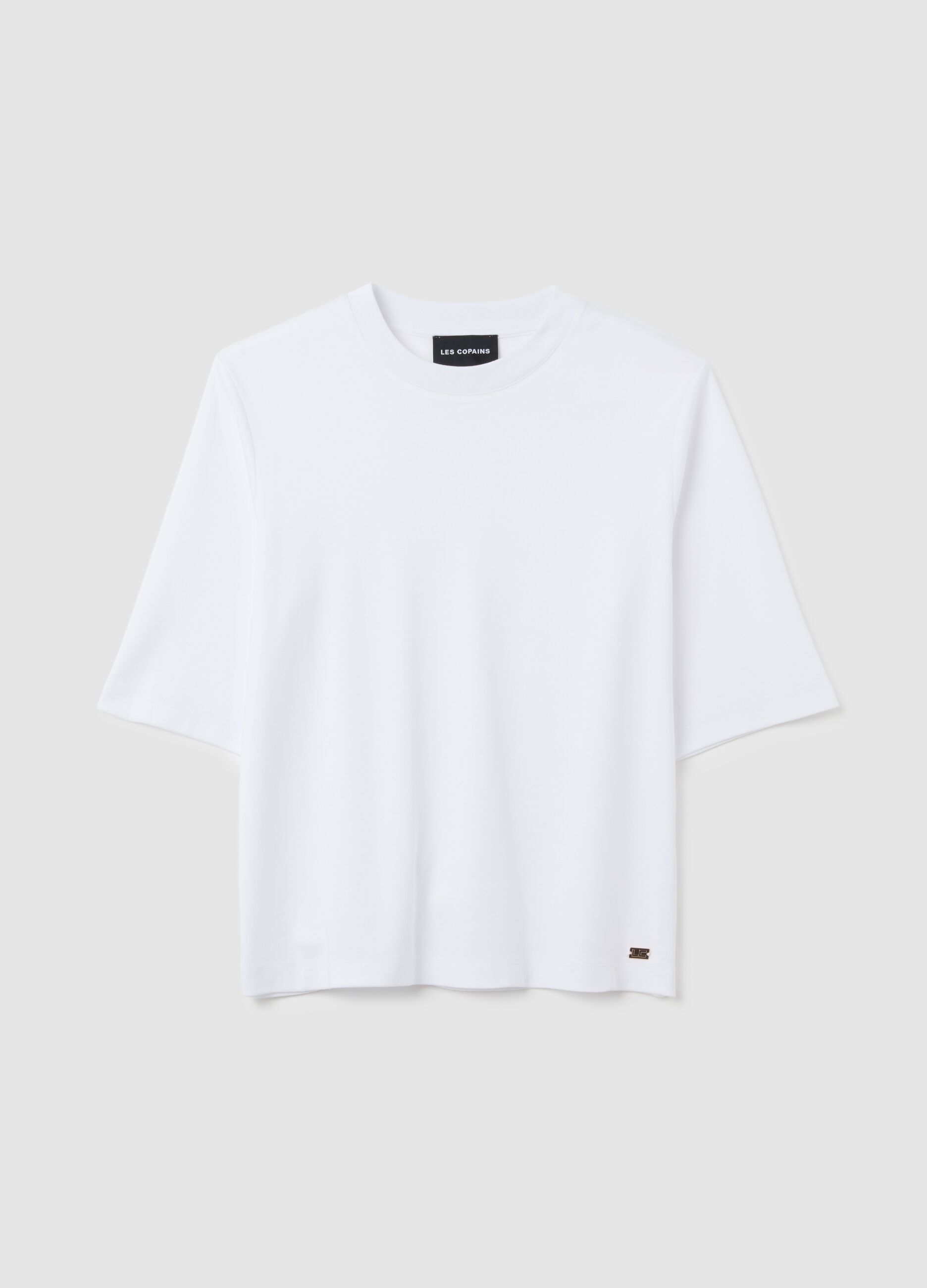 T-shirt  in misto viscosa bianca regular fit