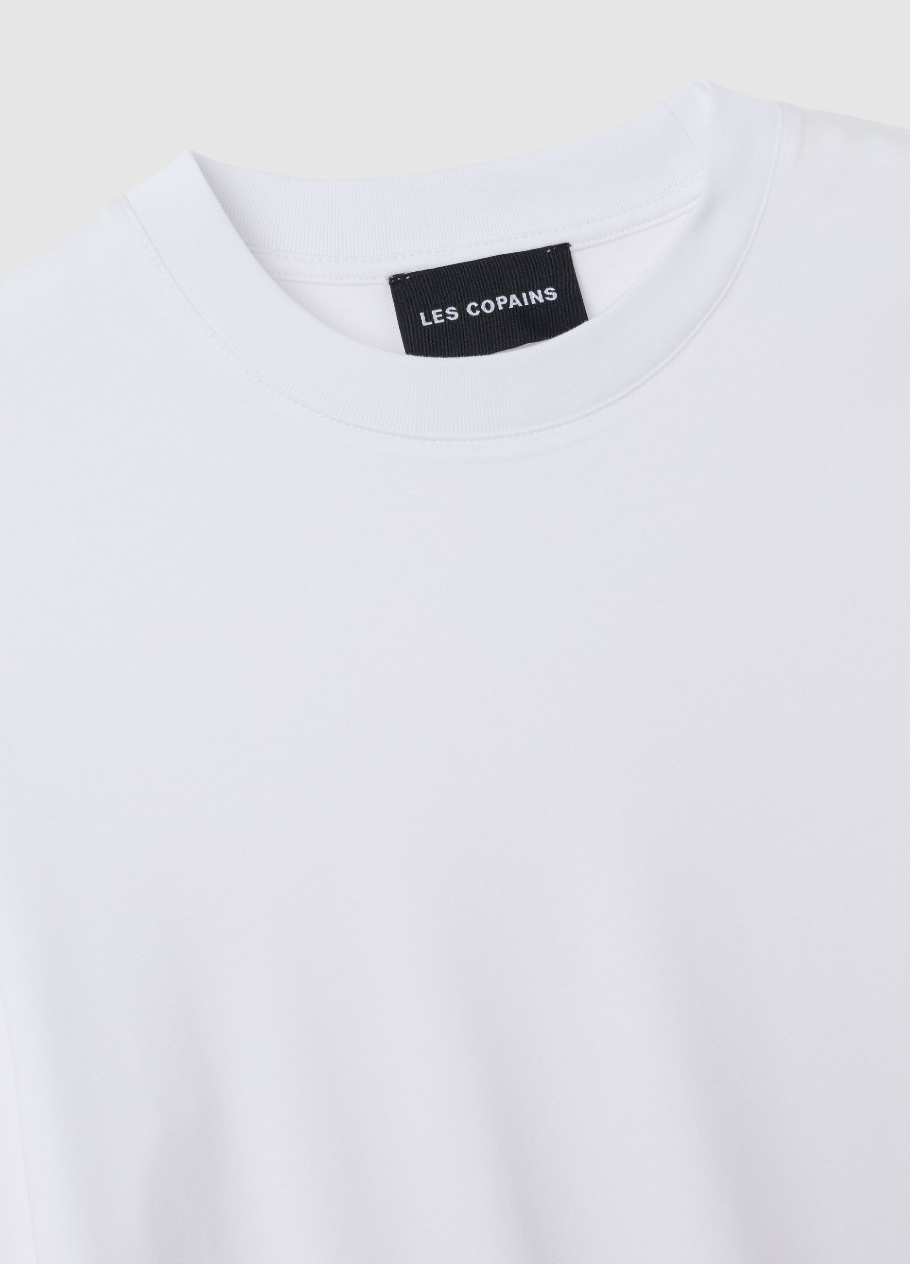 T-shirt  in misto viscosa bianca regular fit
