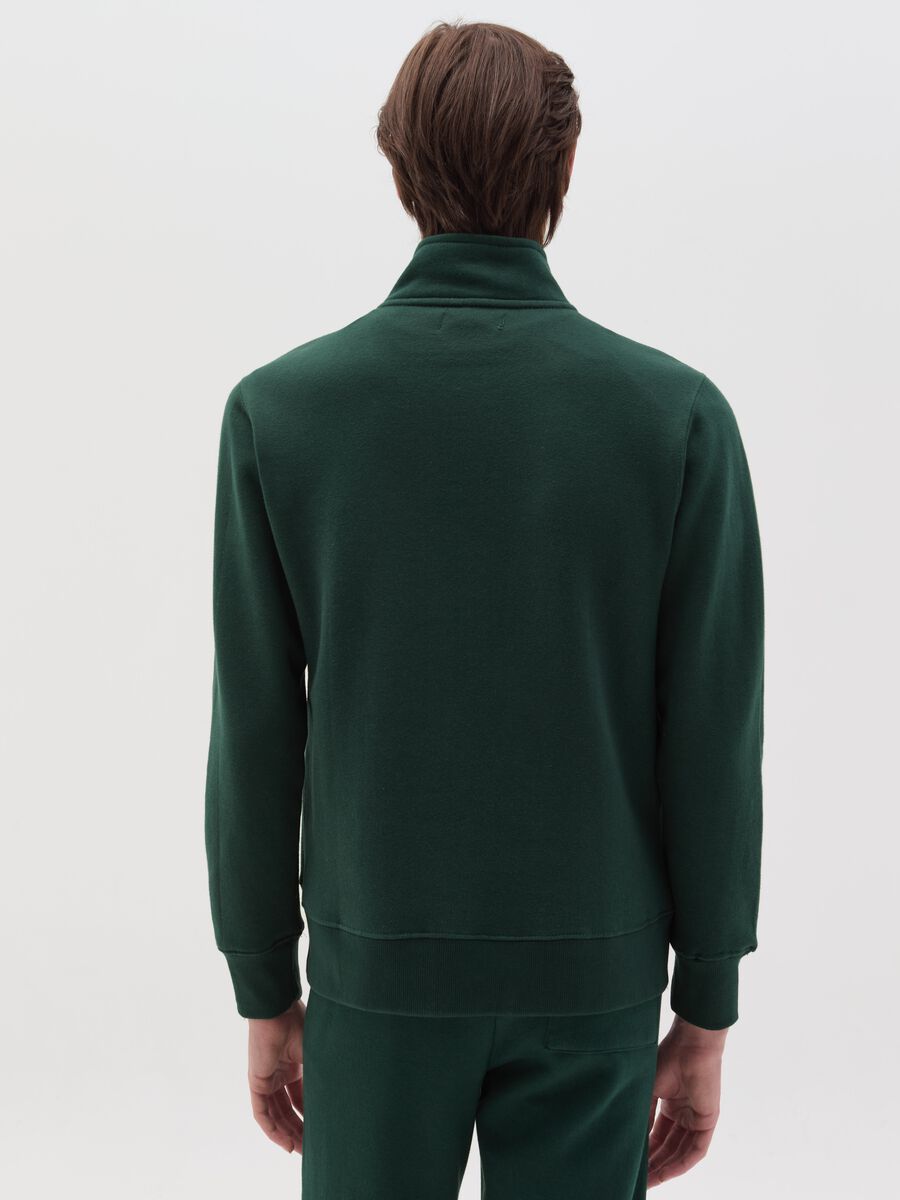 Fleece full-zip sweatshirt with high neck_3