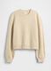 Beige cotton blend jumper for girls_3
