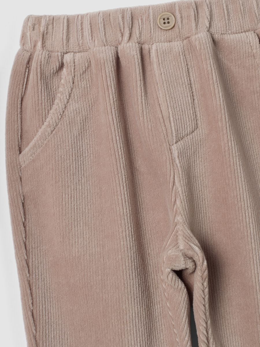 Pantaloni marroni in misto cotone organico_2