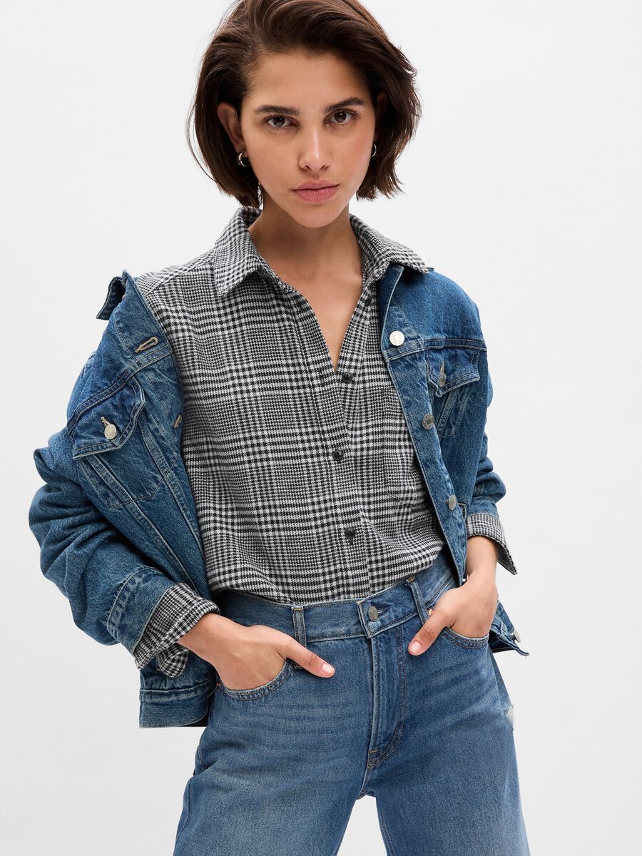 Camicia oversize in flanella fantasia_0