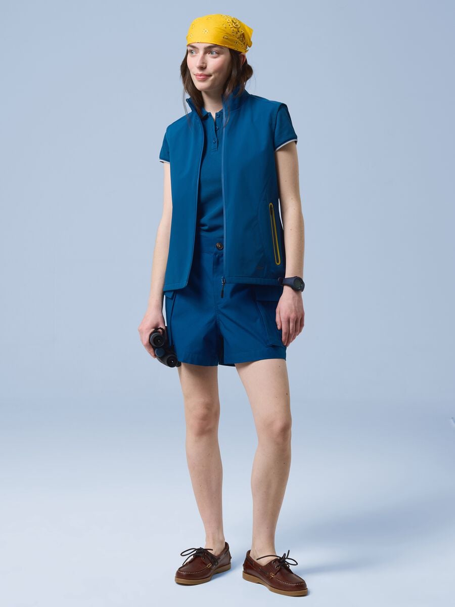Gilet antivento ALTAVIA SAILING blu in tessuto elasticizzato con zip_1