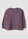 Purple crew-neck sweatshirt in pure cotton with floral print_1
