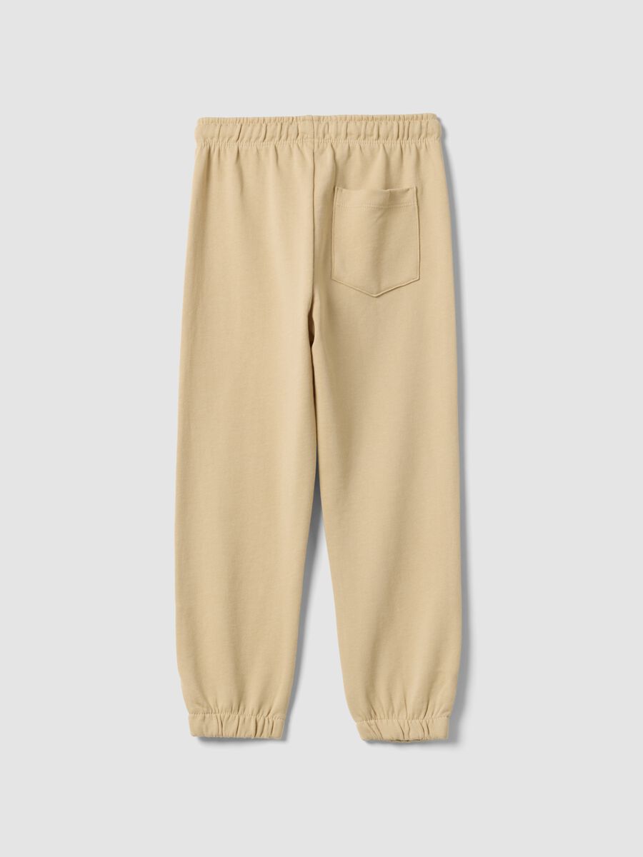 Children's pure cotton beige trousers regular fit_1