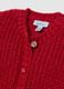 Red knitted cardigan for girls regular fit_2