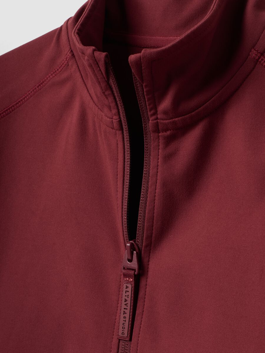 Full-zip rossa fitted in tessuto elasticizzato ALTAVIA STUDIO_8