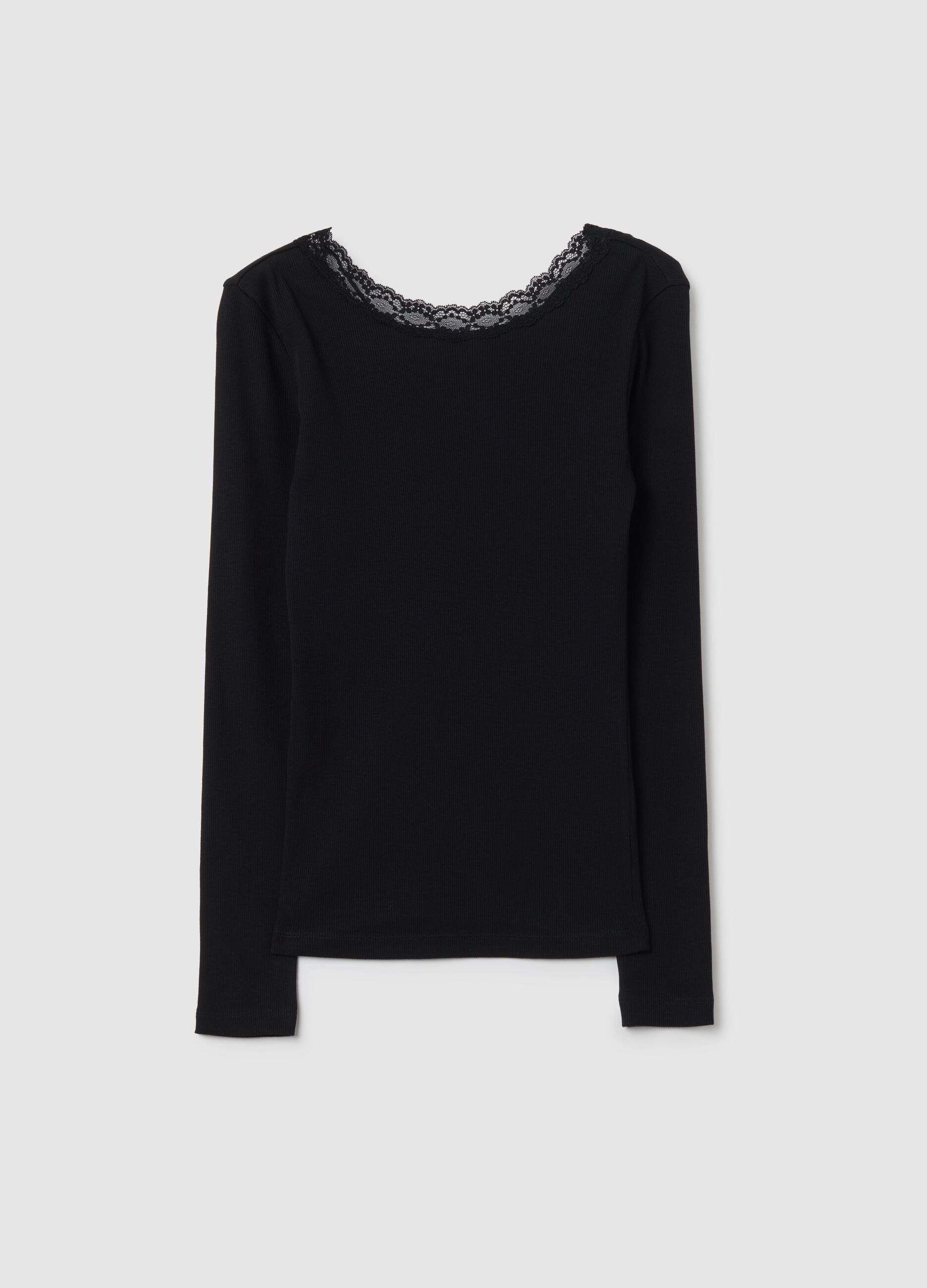 Black pure cotton regular fit jumper