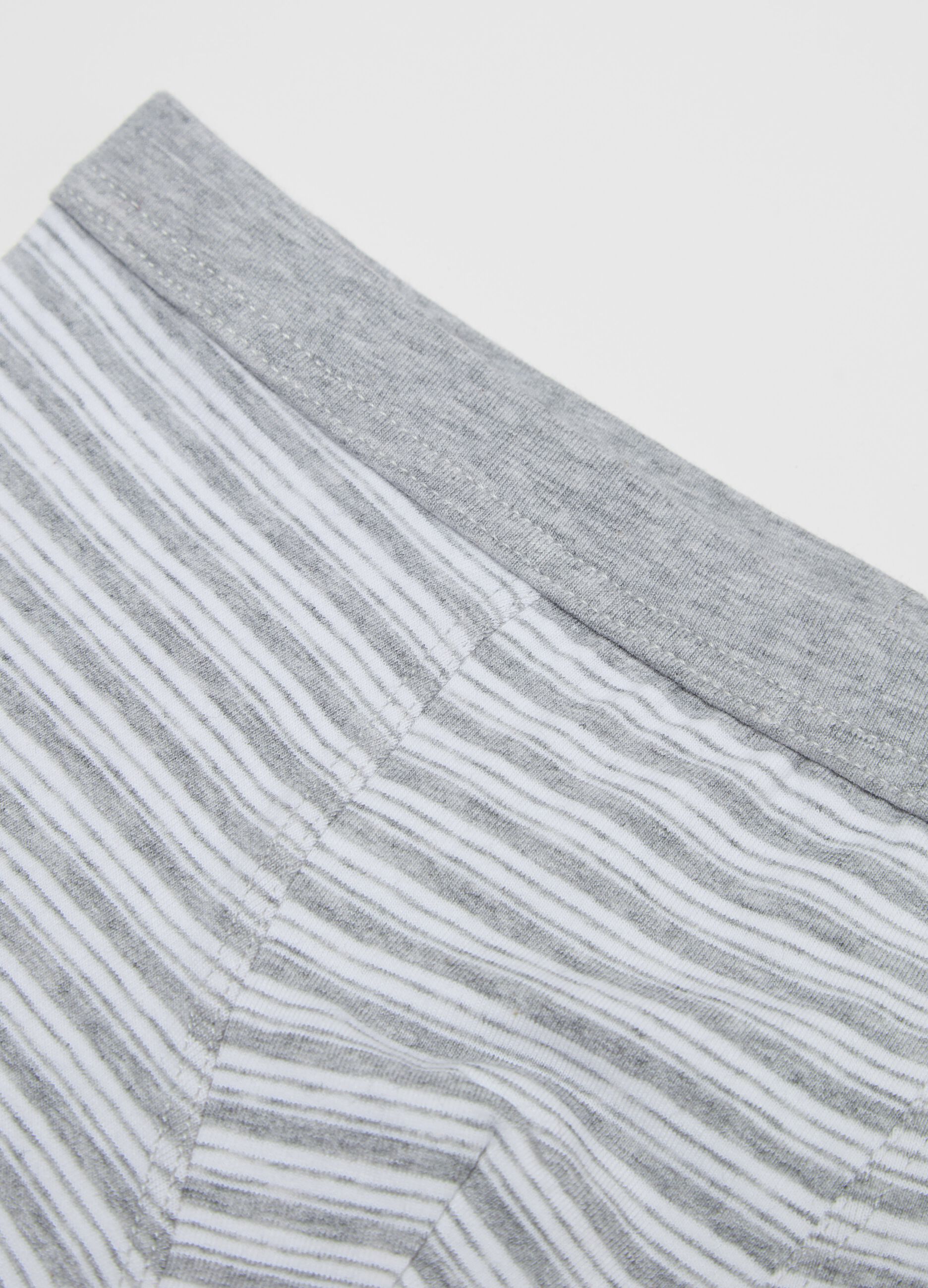 Boxer in cotone stretch in fantasia a righe 