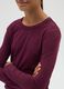 Girls' Long Sleeve Solid Bordeaux T-Shirt_2