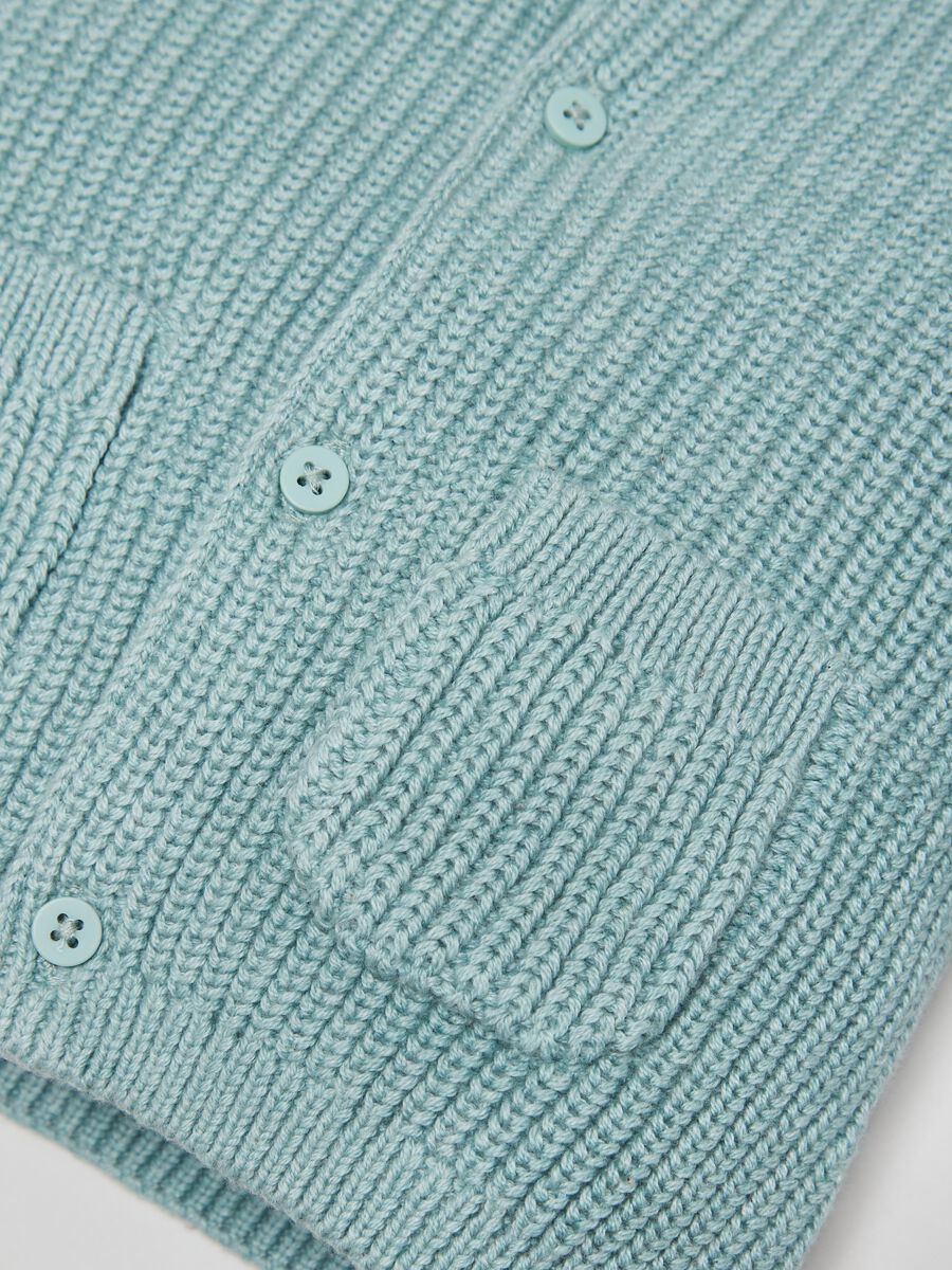 Cardigan in maglia a costine_2