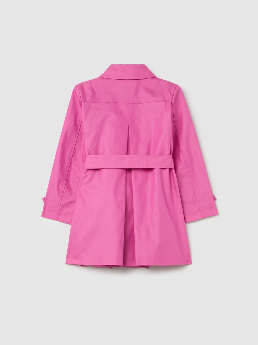 Single-breasted trench coat with belt_4