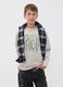 Grey pure cotton printed crew-neck T-shirt for boys_0