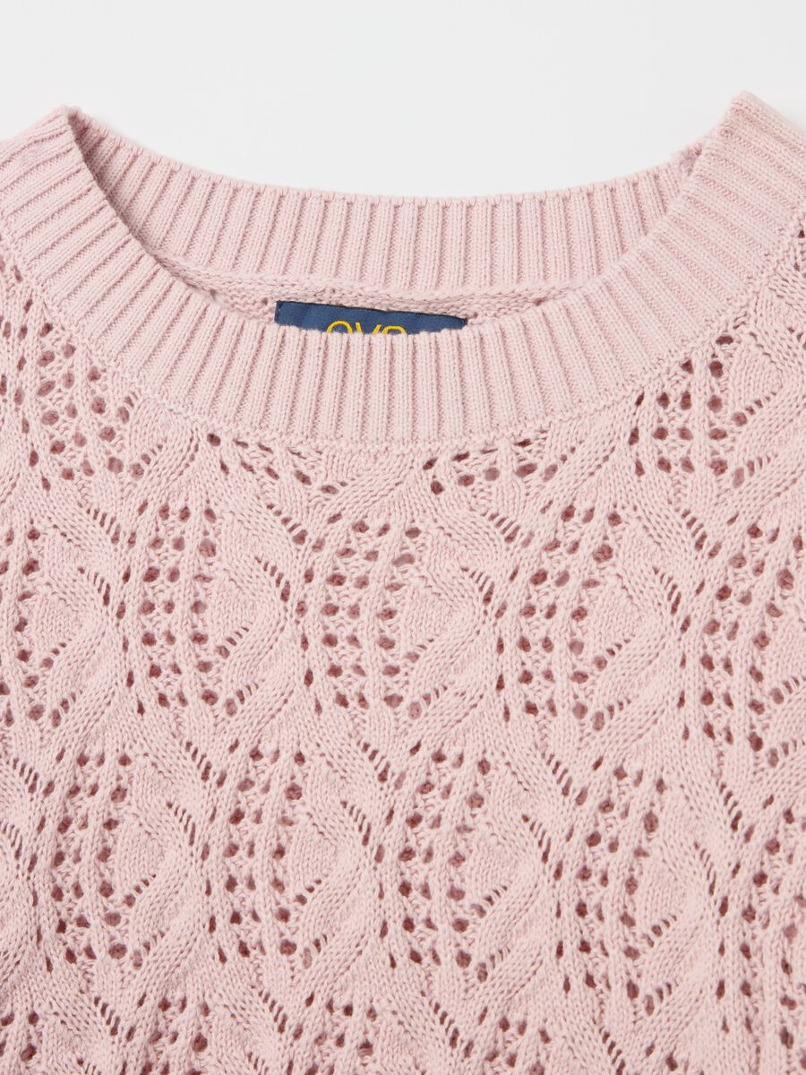 Crochet pullover with round neck_5