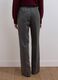 Pantaloni grigi in misto lana e viscosa flare fit_2