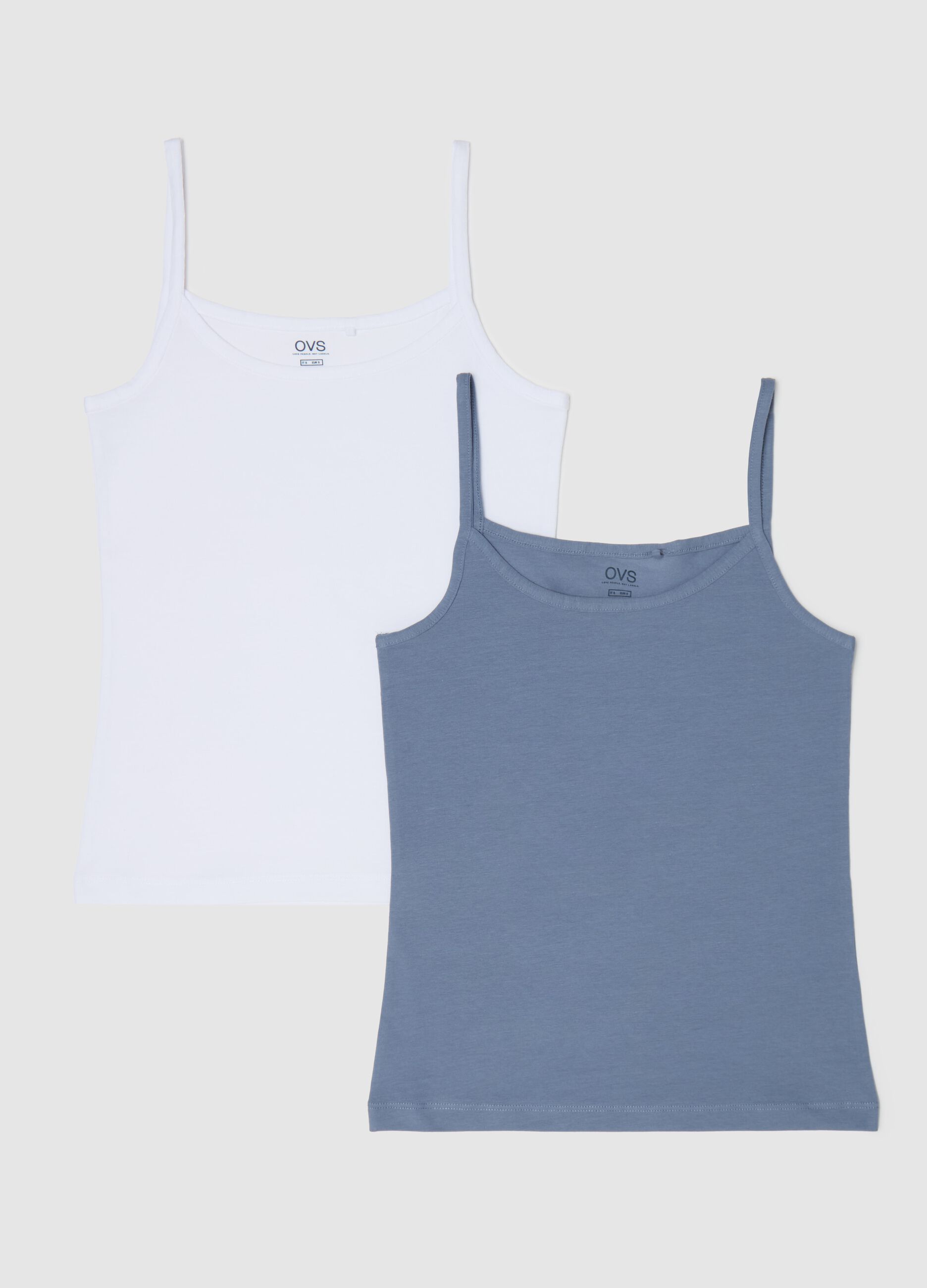 Two-pack vests with round neck