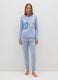Blue pure cotton pyjamas with Stitch print_0