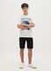 Boys&rsquo; black Bermuda shorts in 100% cotton with regular fit_0