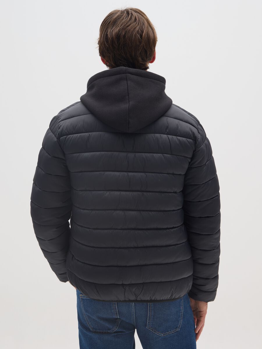 Black Padded Jacket with Zip_2