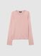 Pink long jersey sweater_4
