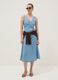 Light Blue Denim Midi Dress in 100% Lyocell, Sleeveless_0