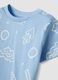 Light Blue Pure Cotton Baby Short Pyjamas with Nautical Print_2