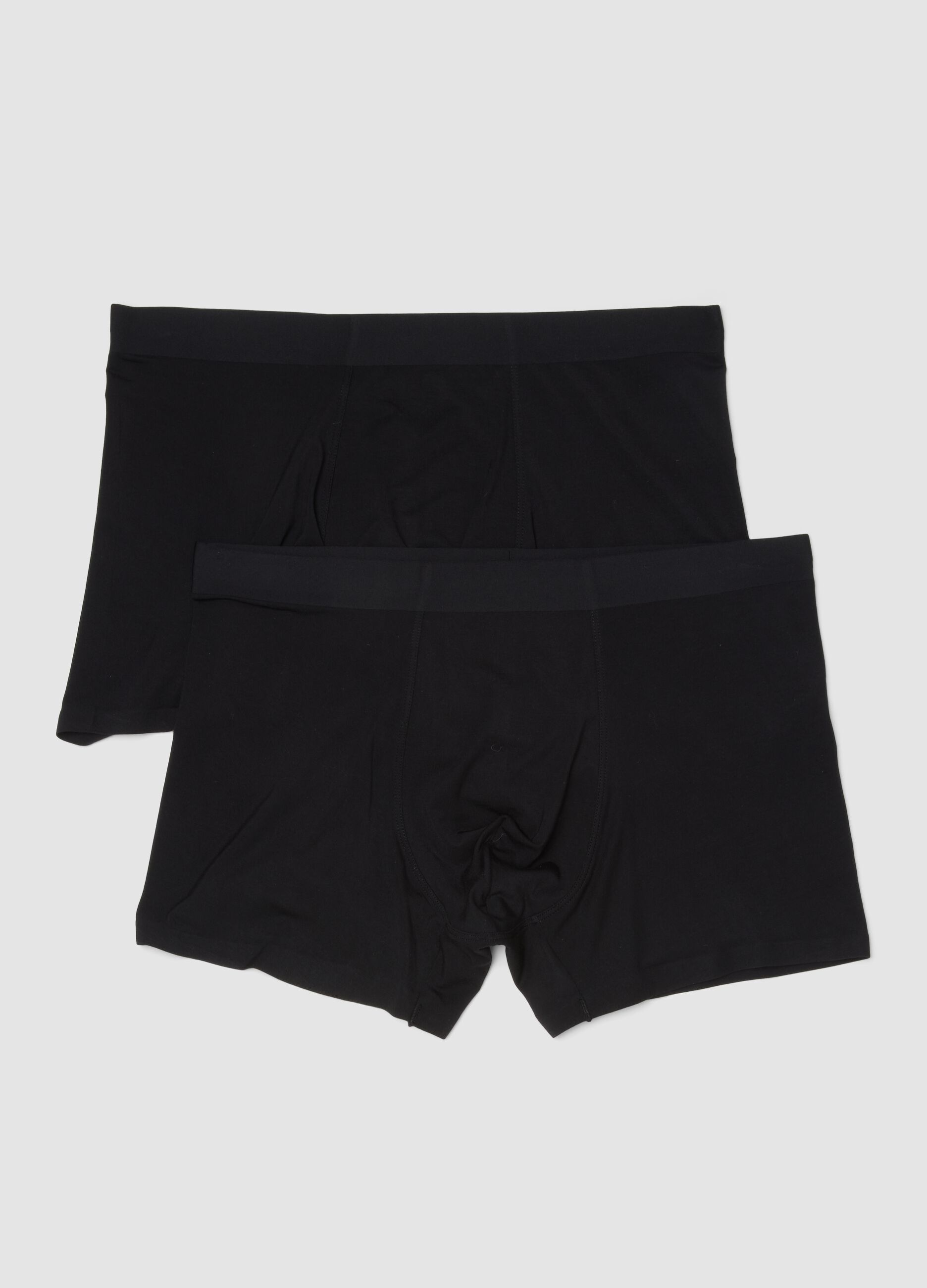 2-pack black stretch modal boxer shorts, regular fit