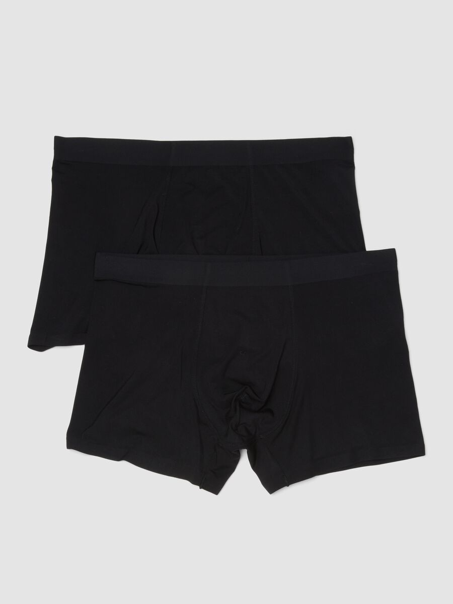 2-pack black stretch modal boxer shorts, regular fit_0