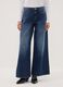 Blue pure cotton super wide-leg jeans_1