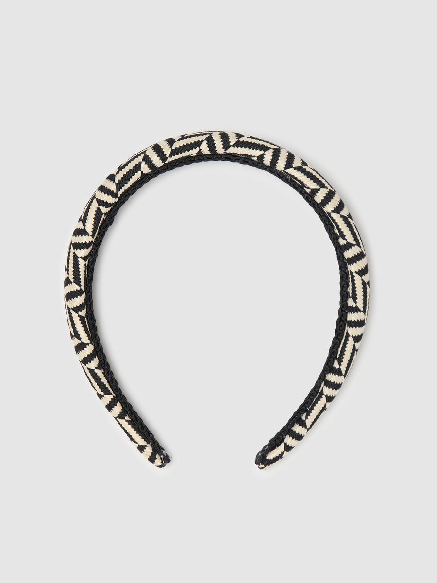Multicoloured alice band with geometric design_0