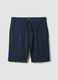 Blue pure cotton shorts with elasticated waist, regular fit_4
