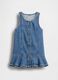 Cotton Denim Dress with Buttons_1