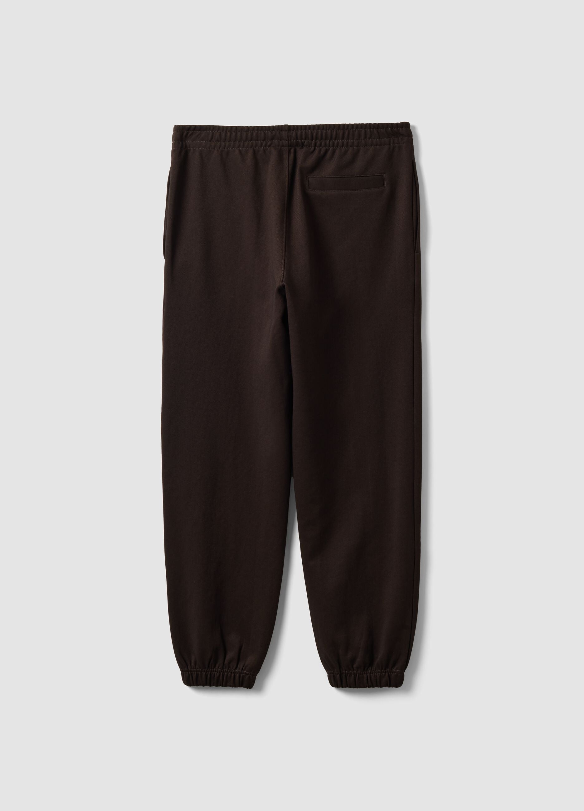 Brown relaxed-fit stretch joggers