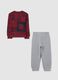 Red and Grey Jogging Set for Boys_1