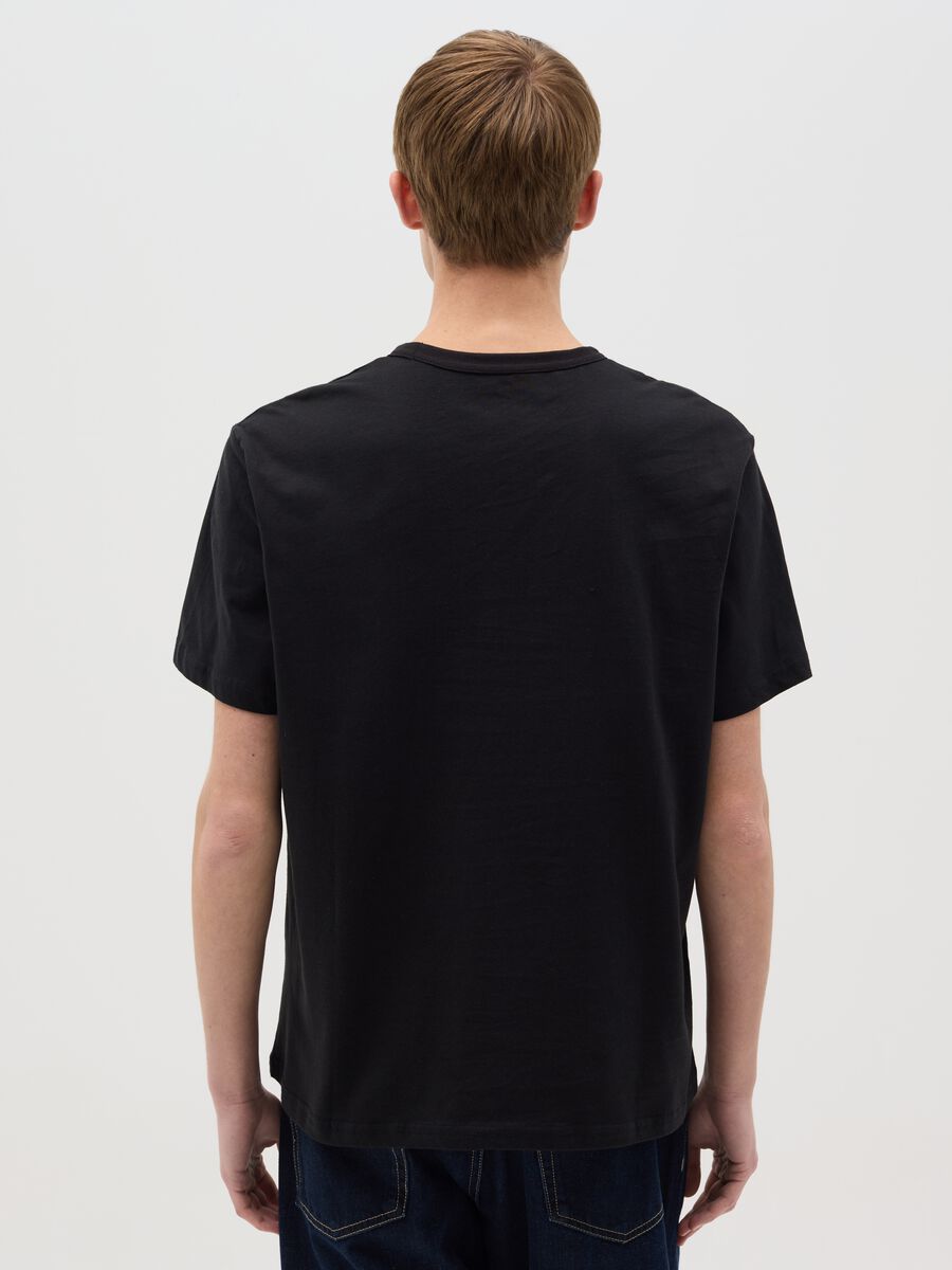 Cotton T-shirt with ideograms print_3