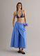 Blue triangle bikini top in stretch fabric_0
