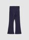Girls' blue stretch cotton flare leggings_1