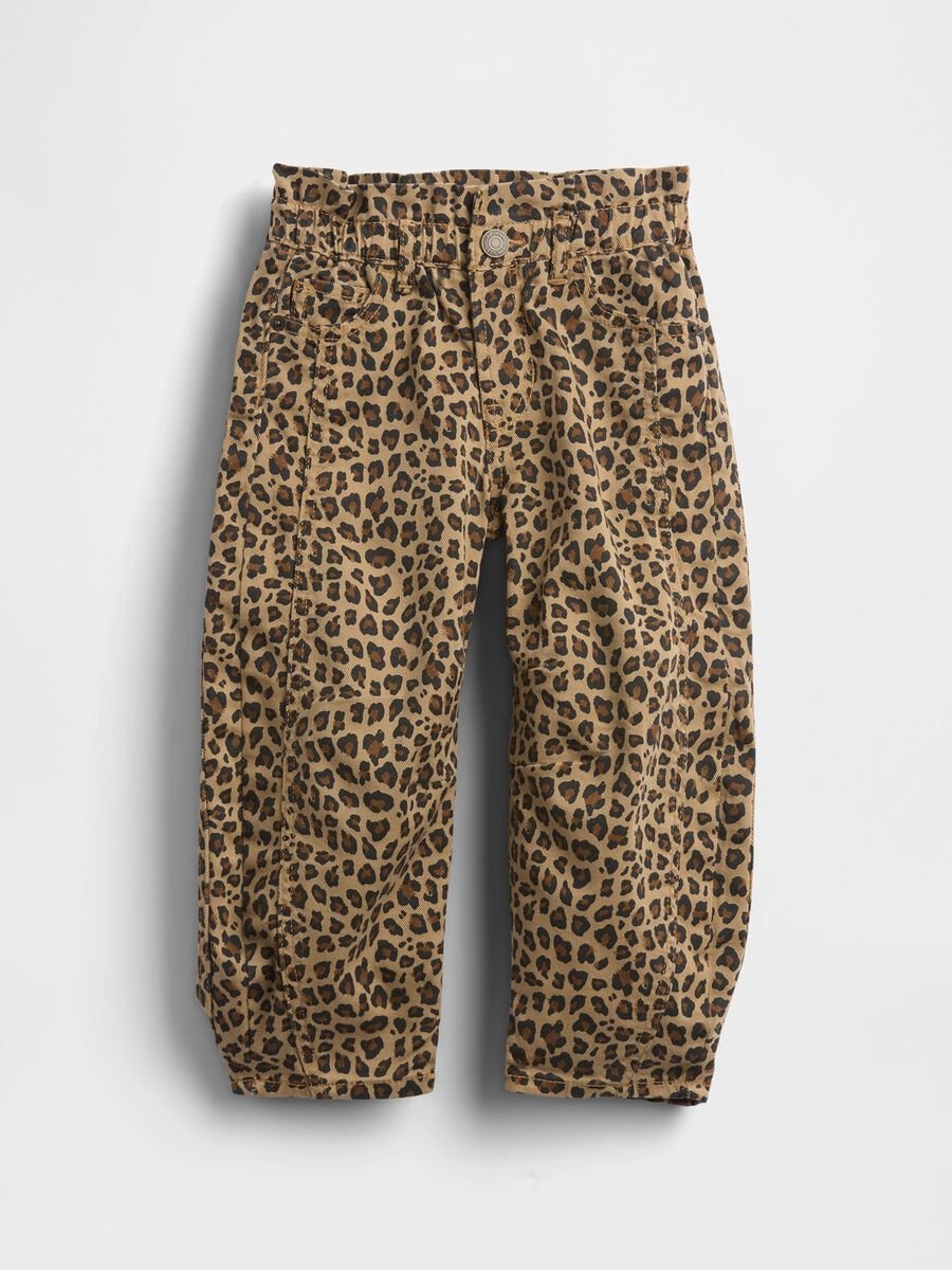 Beige trousers with leopard print_1