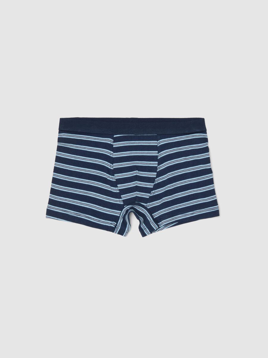 Children's Multicolour Striped Stretch Cotton Boxers_0