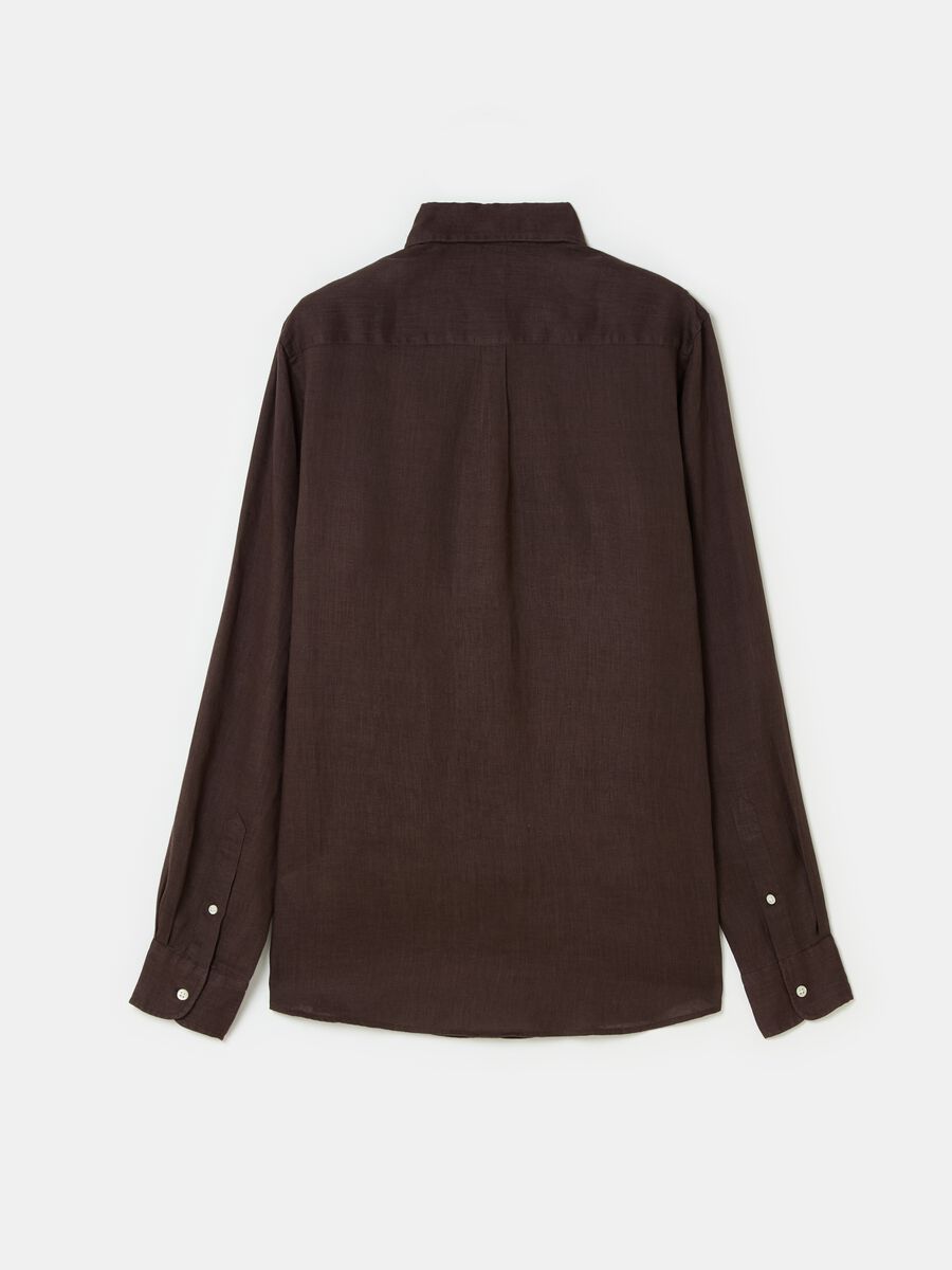 Regular-fit shirt in linen with pocket_4