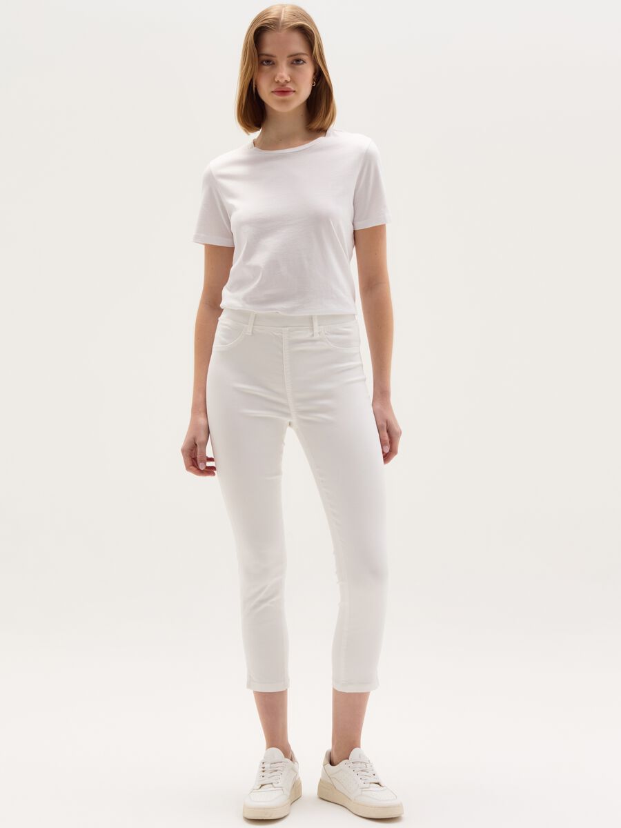 Skinny-fit crop jeggings with splits_0