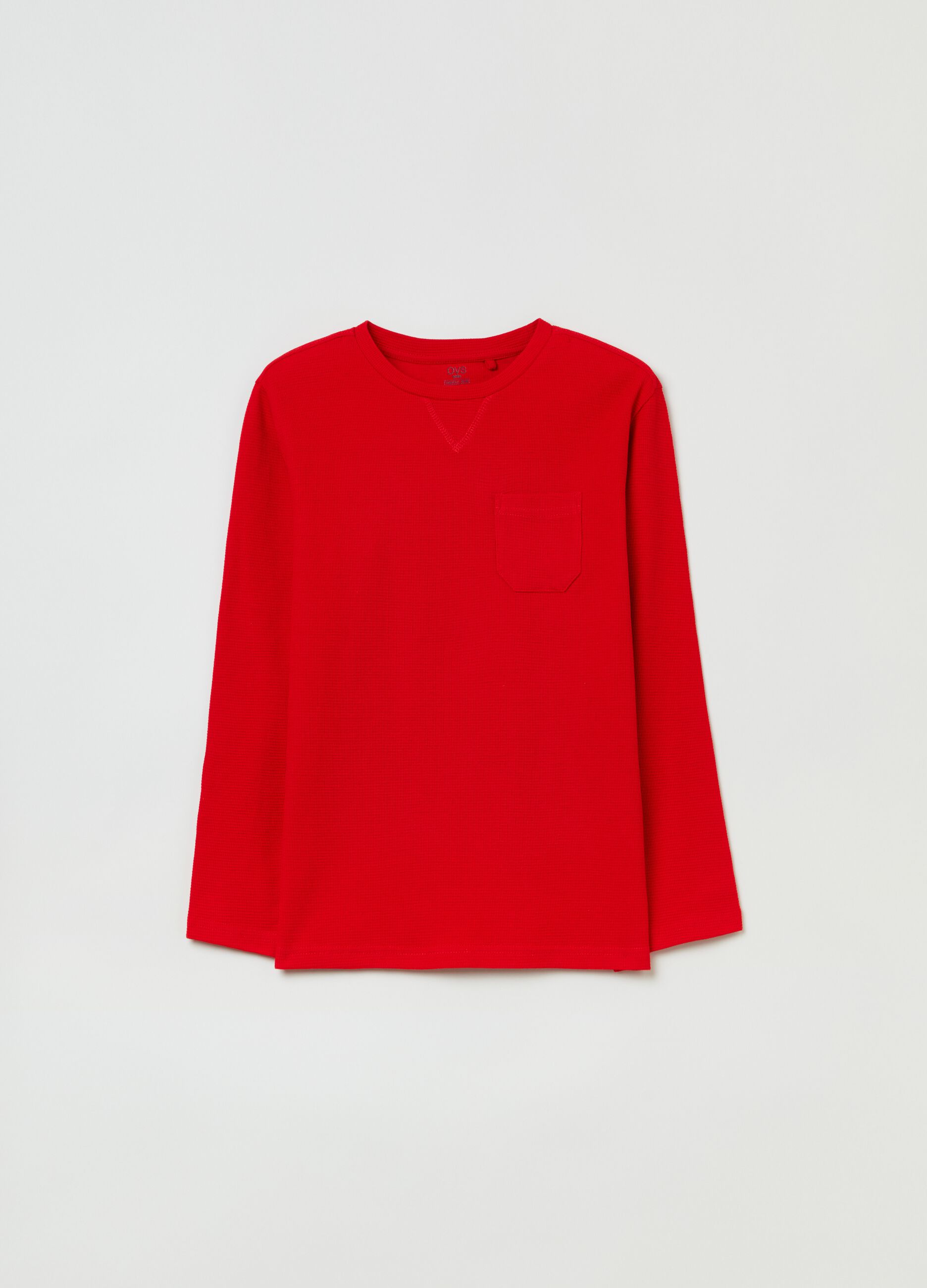 Long-sleeved T-shirt with pocket