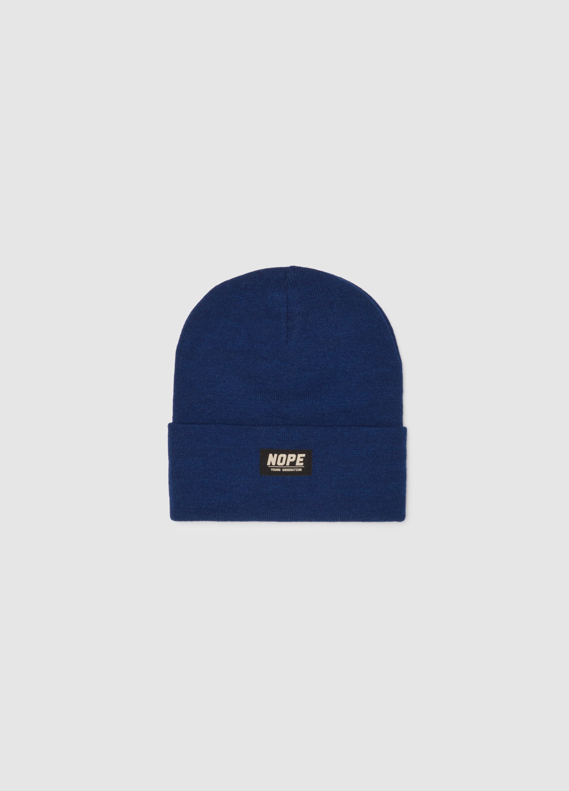 Blue knitted children's hat
