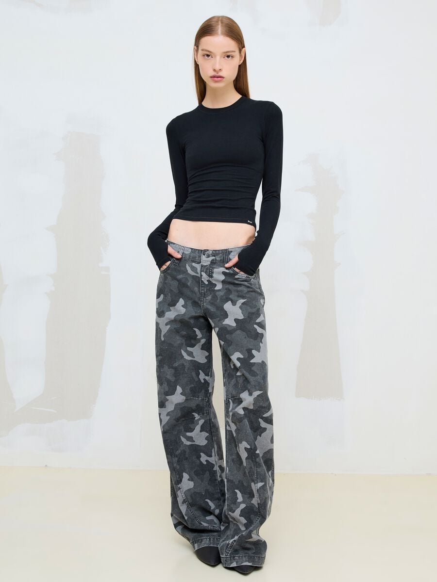 Dark Camo Wide-Leg Denim_1