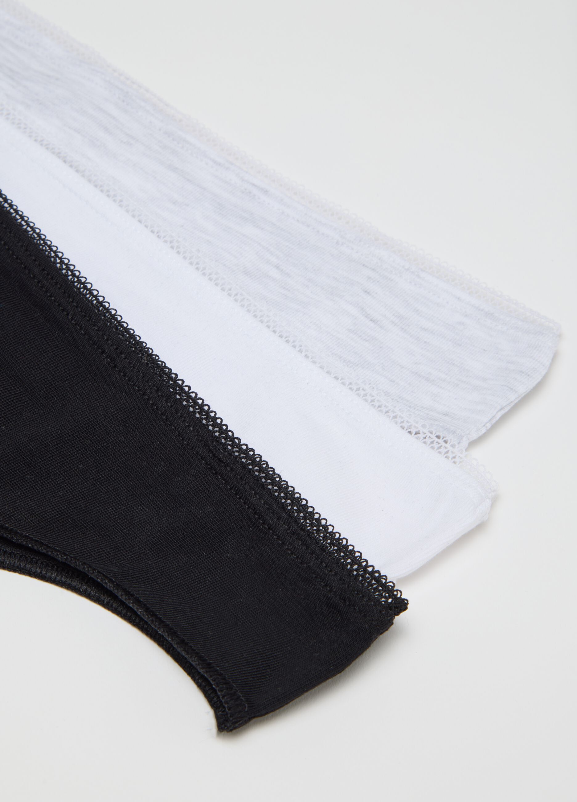 Three-Pack of Multicoloured Regular Fit Stretch Cotton Briefs