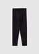 Leggings in cotone elasticizzato nero da ragazza slim fit_4
