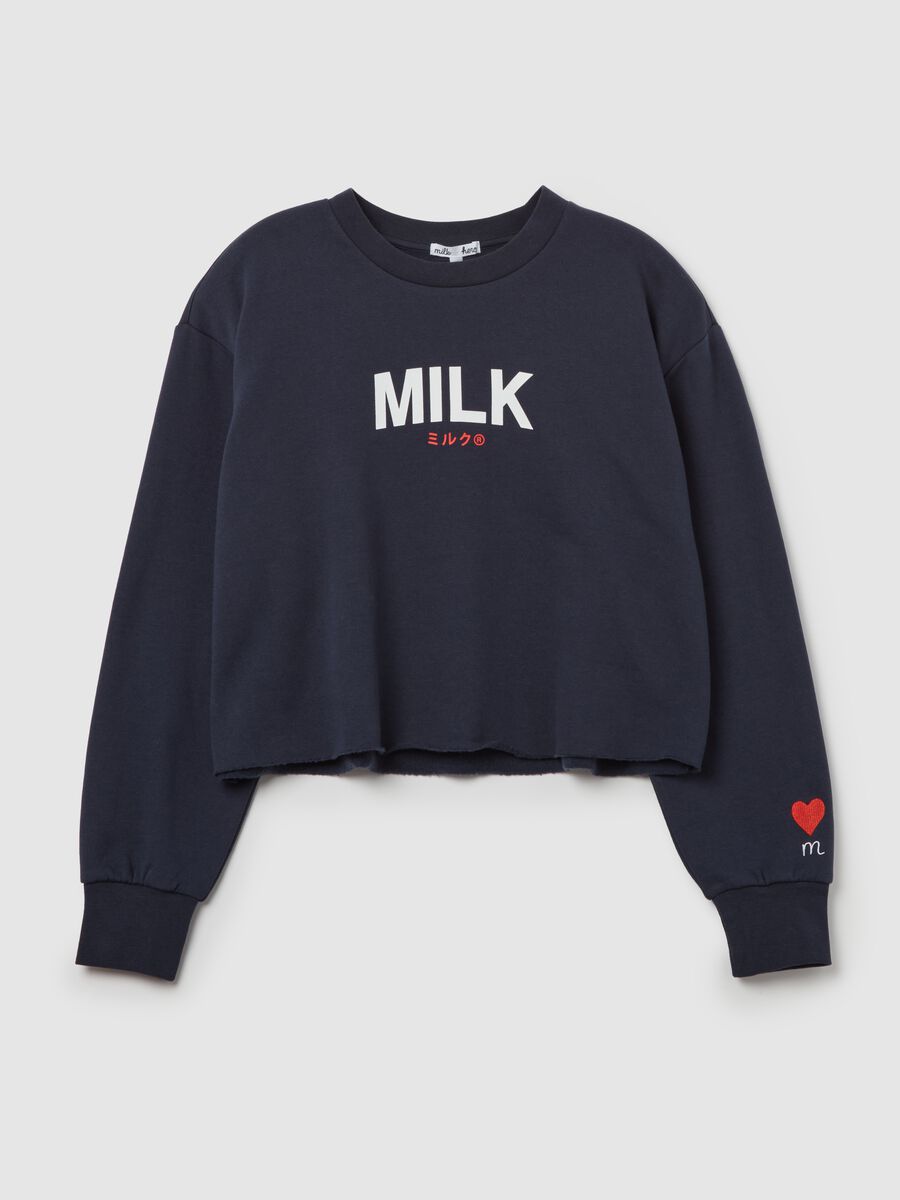 Cropped-fit sweatshirt with round neck_4